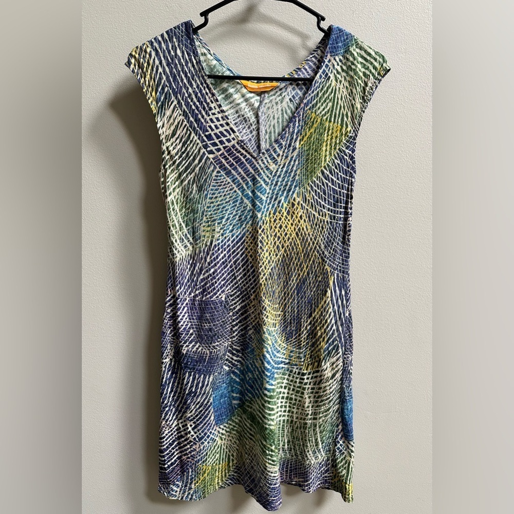 Jams World Honolulu Hawaii Hibiki Sleeveless V-Neck Shift Dress Women’s XS